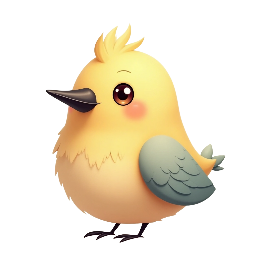 Adorable Cartoon Bird